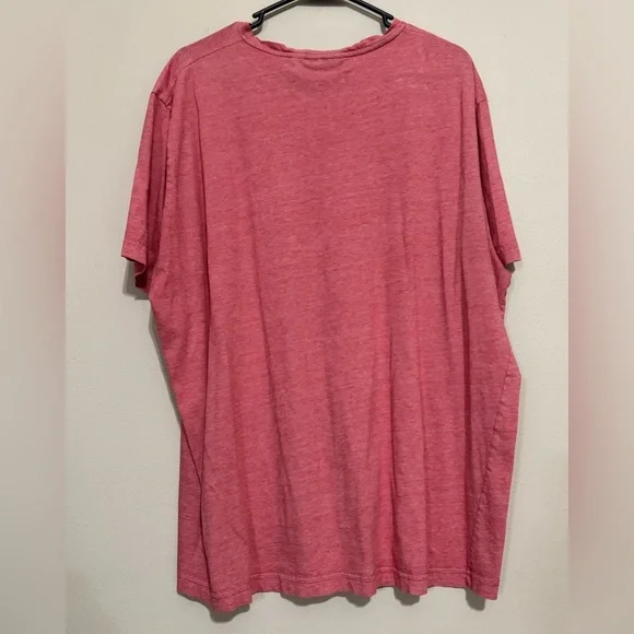 Lacoste Men's Red V-Neck Tee Classic Croc Logo Casual Essential - Picture 3 of 3